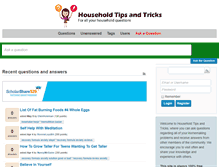 Tablet Screenshot of householdtipsandtricks.org